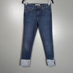 Joe's Women's Cuff Crop Midrise Medium Wash Carpi Jeans - Size 26 - Stretch Jean